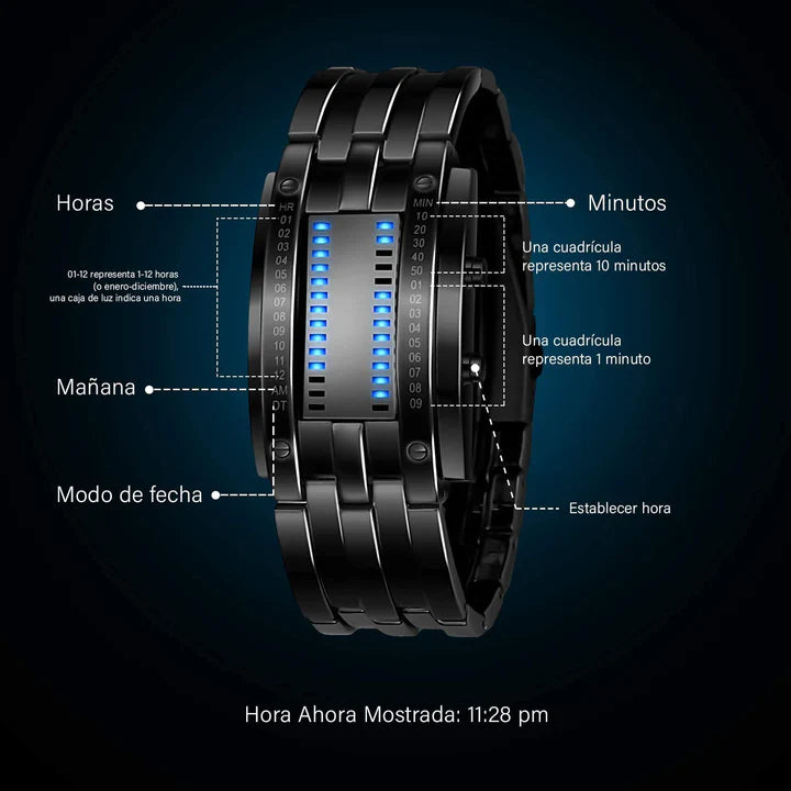 RELOJ BINARIO FUTURISTA SKMEI® | CON CAJA DE LUJO